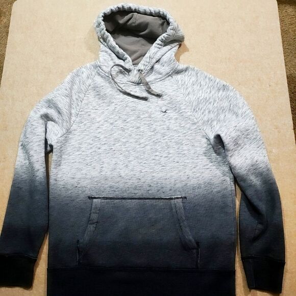 Hollister Ombre Gray Iconic Feel Good Fleece Pullover Hoodie #C - Picture 1 of 5